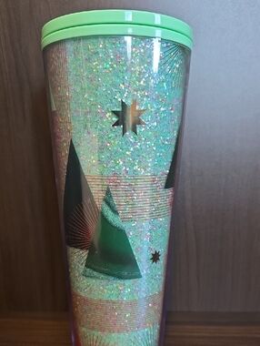 Starbucks Holiday 2020 Glitter Tree 24oz(no straw)